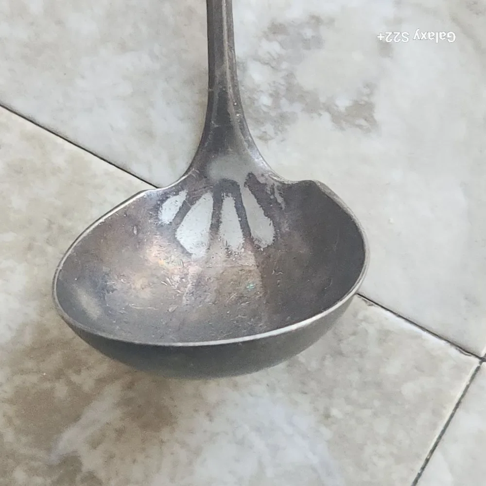 Vintage Serving knife and fork with grape vine style and small ladle